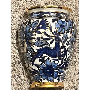 IKAROS RHODES Greek  Wall Pocket Deer Cobalt Blue & Gold Trim